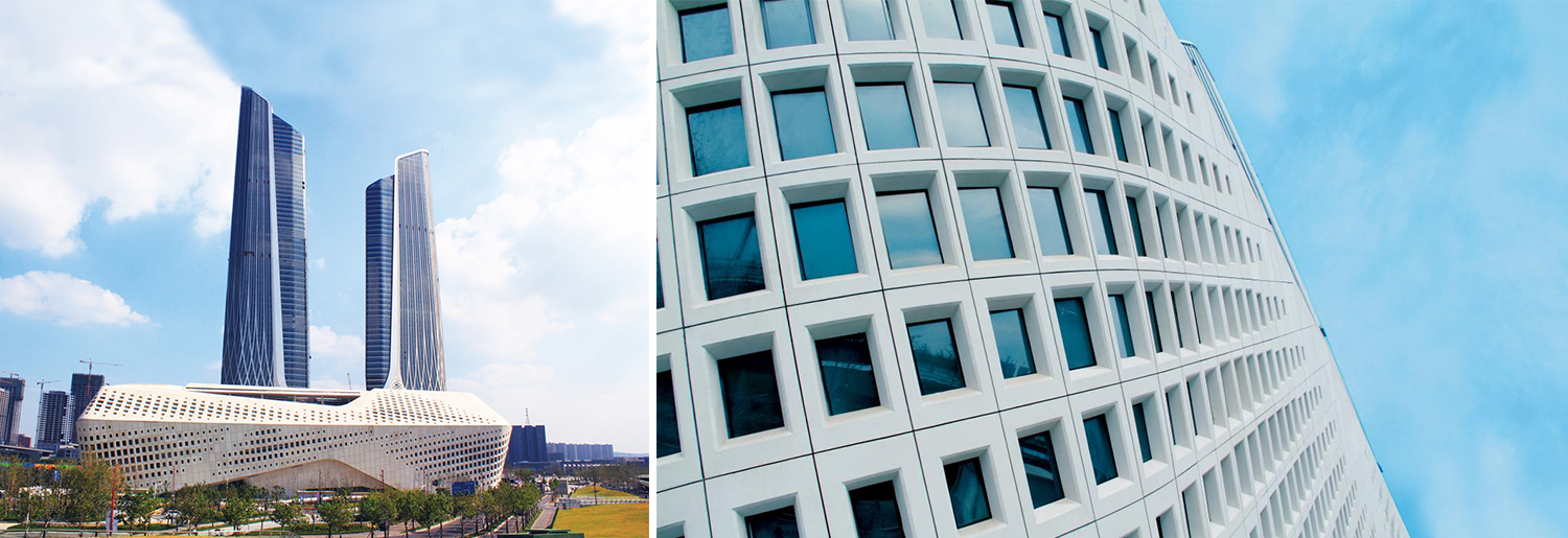 Application of Lightweight Grc Curtain Wall Panels in Nanjing Youth Olympic Center Project